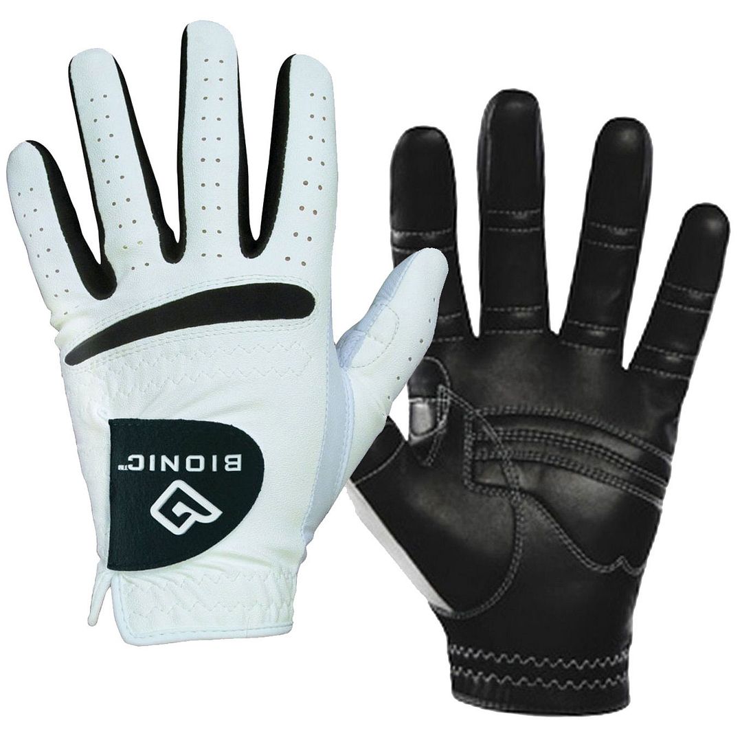 BIONIC RELAXGRIP BLACK PALM GOLF GLOVE ORTHOPEDIC PADDED GLOVE LEFT