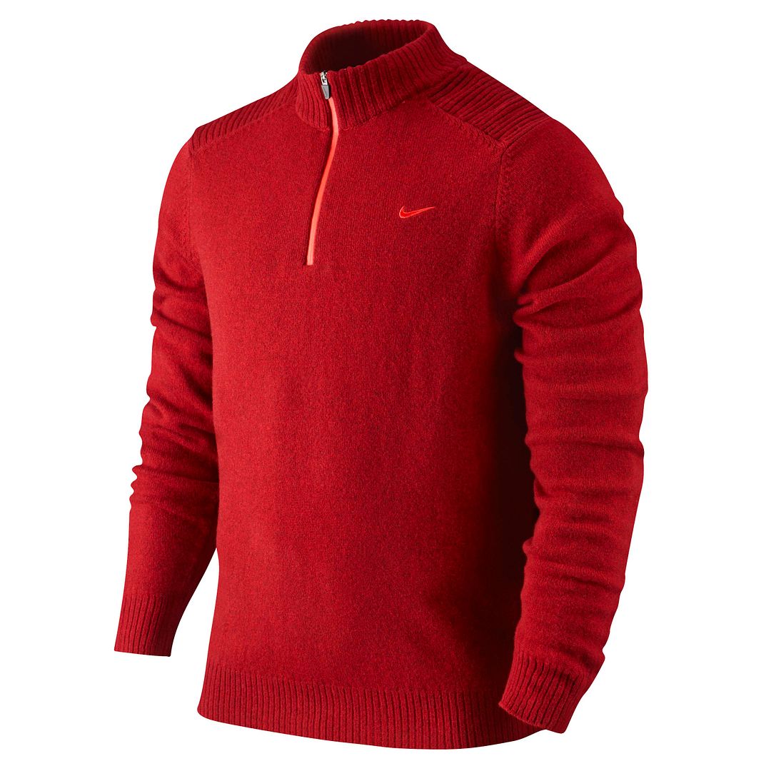 2013 Nike 1 2 Zip Lambswoool Golf Jumper Mens Sweater