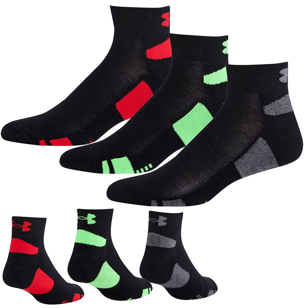 2015 Under Armour Heatgear Mens Low Cut Performance Ankle Socks -PACK ...