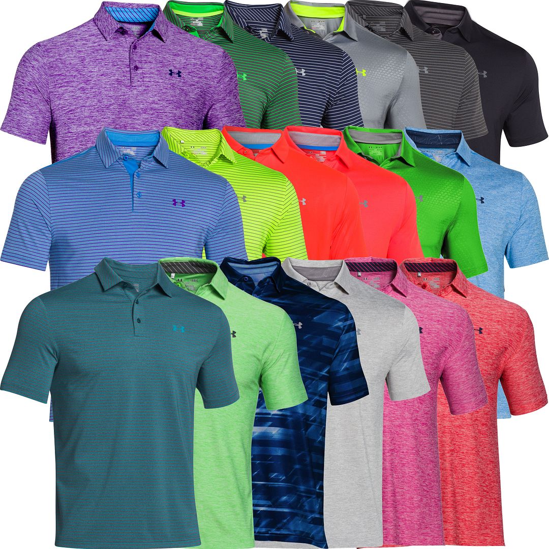 Under Armour UA Playoff Golf Polo Performance HeatGear Mens Polo Shirt ...