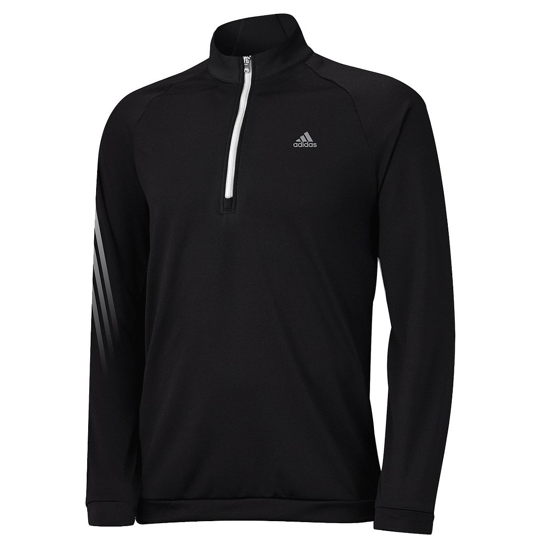 2015 Adidas 3-Stripes Half Zip Fleece Training Top Mens Golf Cover-Up ...