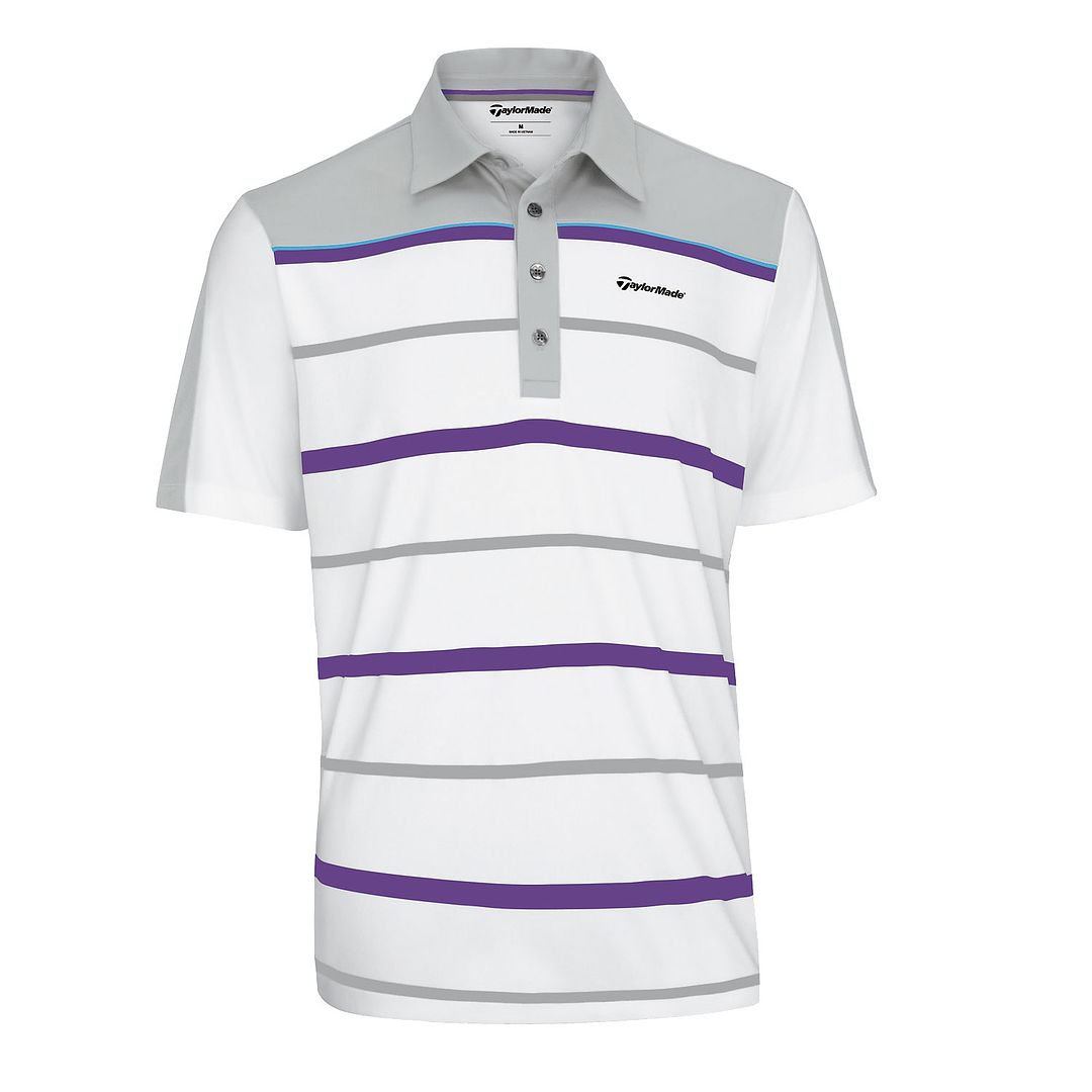2013 TaylorMade Engineered Stripe Golf Polo Shirt by Ashworth Z67130