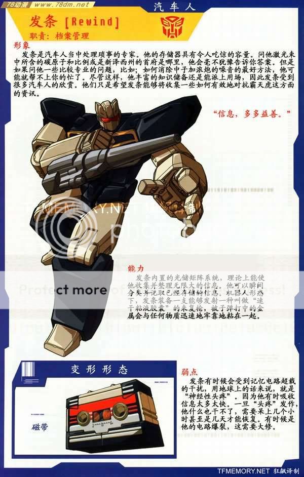 变形金刚人物介绍 rewind发条