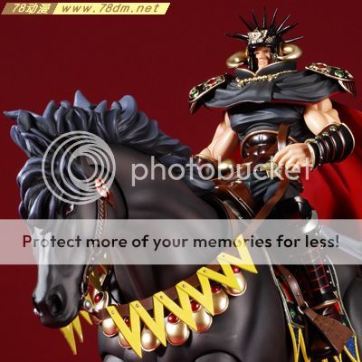 海洋堂手办系列 北斗神拳 黑发拉奥与黑王号